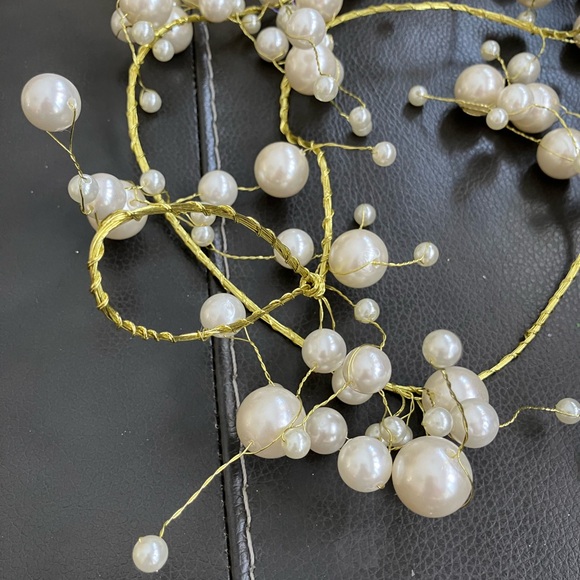 Beaded Ivory Pearl Garland Holiday Party Decor - Picture 4 of 10